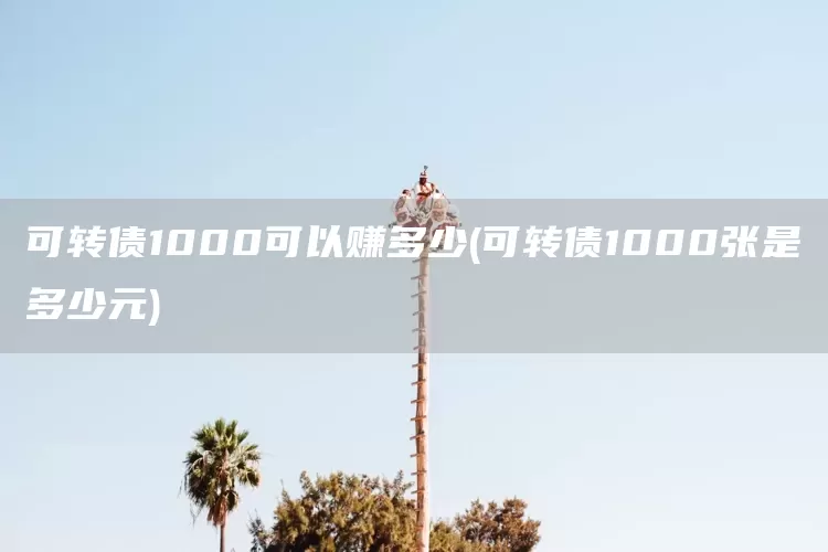 可转债1000可以赚多少(可转债1000张是多少元)(图1)